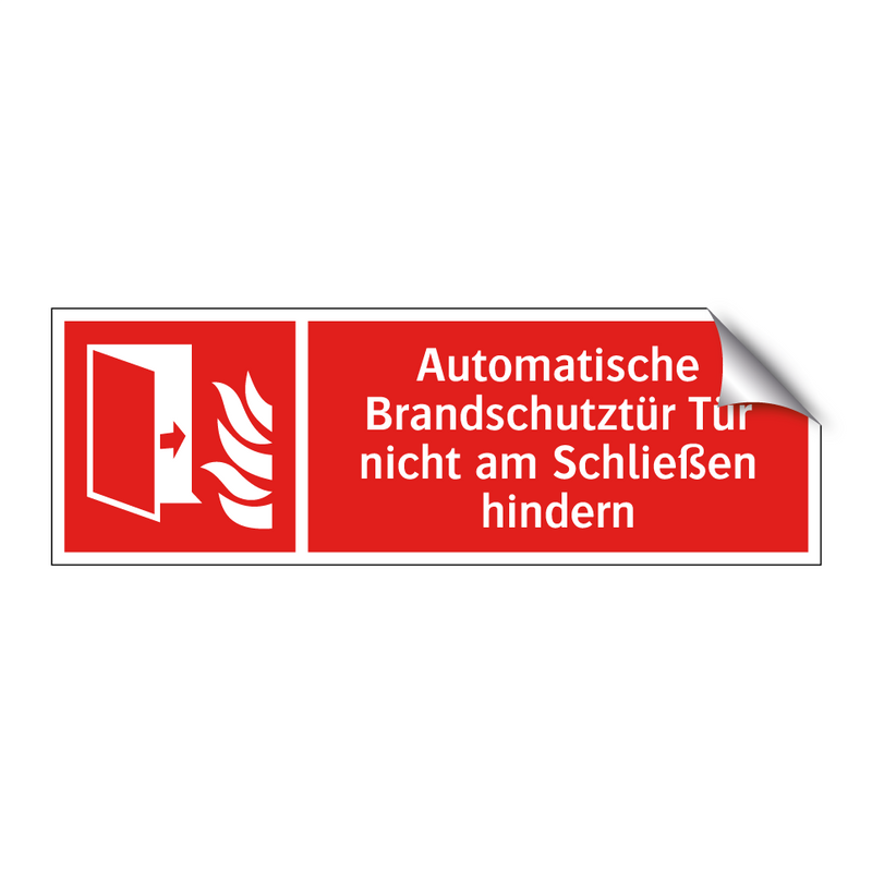 Automatische Brandschutztür Tür nicht am Schließen hindern