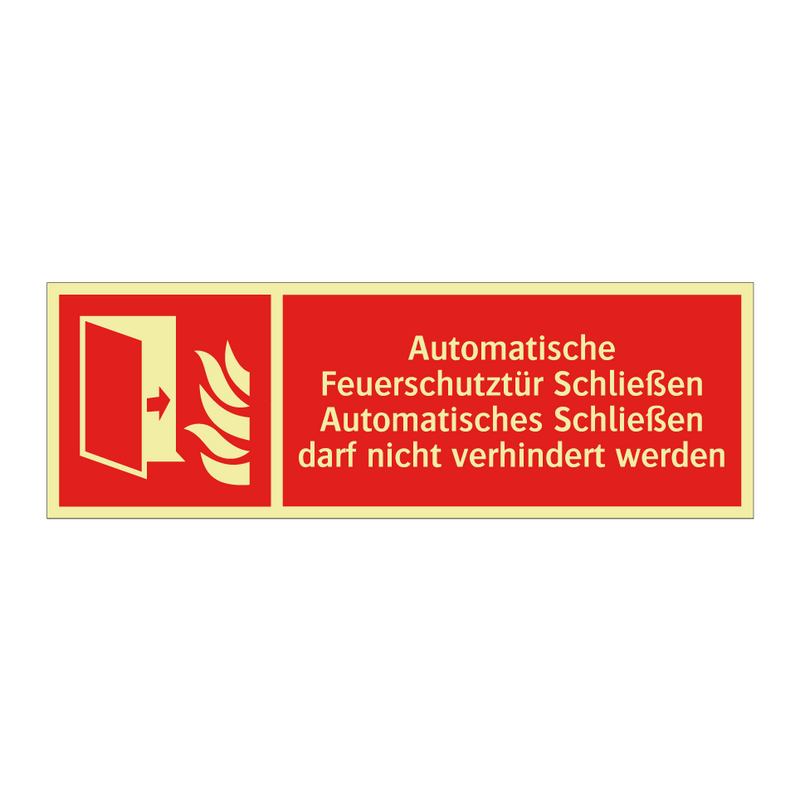 Automatische Feuerschutztür Schließen Automatisches Schließen darf nicht verhindert werden