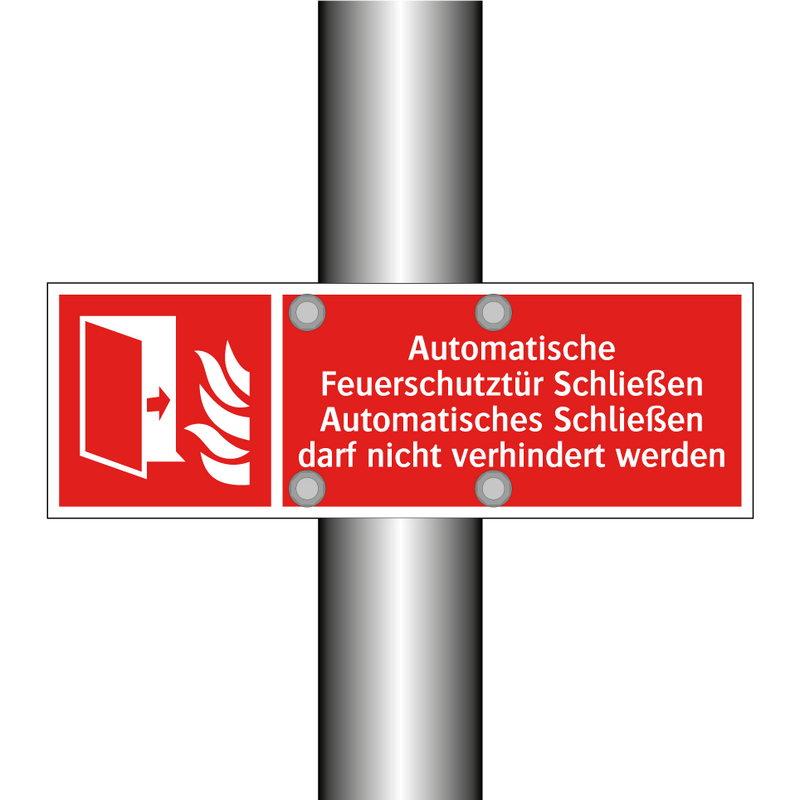 Automatische Feuerschutztür Schließen Automatisches Schließen darf nicht verhindert werden