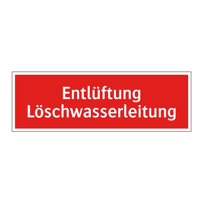 Entlüftung Löschwasserleitung