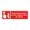Brandmeldezentrale auf der anderen Seite der Wand