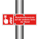 Brandmeldezentrale auf der anderen Seite der Wand