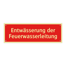 Entwässerung der Feuerwasserleitung