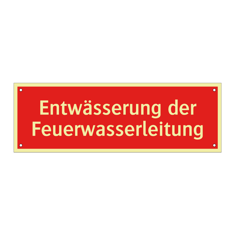 Entwässerung der Feuerwasserleitung