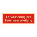 Entwässerung der Feuerwasserleitung