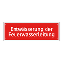 Entwässerung der Feuerwasserleitung