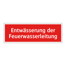 Entwässerung der Feuerwasserleitung