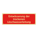 Entwässerung der trockenen Löschwasserleitung