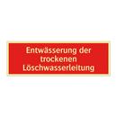 Entwässerung der trockenen Löschwasserleitung