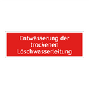 Entwässerung der trockenen Löschwasserleitung