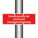 Entwässerung der trockenen Löschwasserleitung