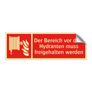 Der Bereich vor dem Hydranten muss freigehalten werden