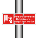 Der Bereich vor dem Hydranten muss freigehalten werden