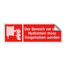 Der Bereich vor dem Hydranten muss freigehalten werden