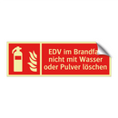 EDV im Brandfall nicht mit Wasser oder Pulver löschen