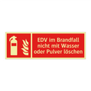 EDV im Brandfall nicht mit Wasser oder Pulver löschen