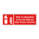 EDV im Brandfall nicht mit Wasser oder Pulver löschen
