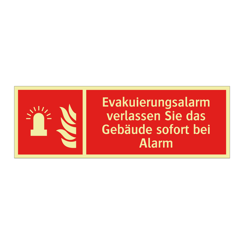 Evakuierungsalarm verlassen Sie das Gebäude sofort bei Alarm