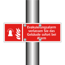 Evakuierungsalarm verlassen Sie das Gebäude sofort bei Alarm