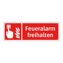 Feueralarm freihalten