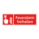 Feueralarm freihalten