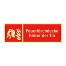 Feuerlöschdecke hinter der Tür