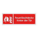 Feuerlöschdecke hinter der Tür