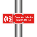 Feuerlöschdecke hinter der Tür