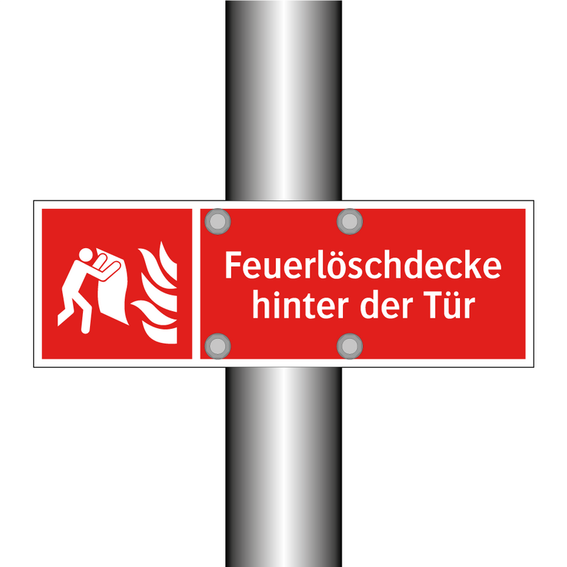 Feuerlöschdecke hinter der Tür