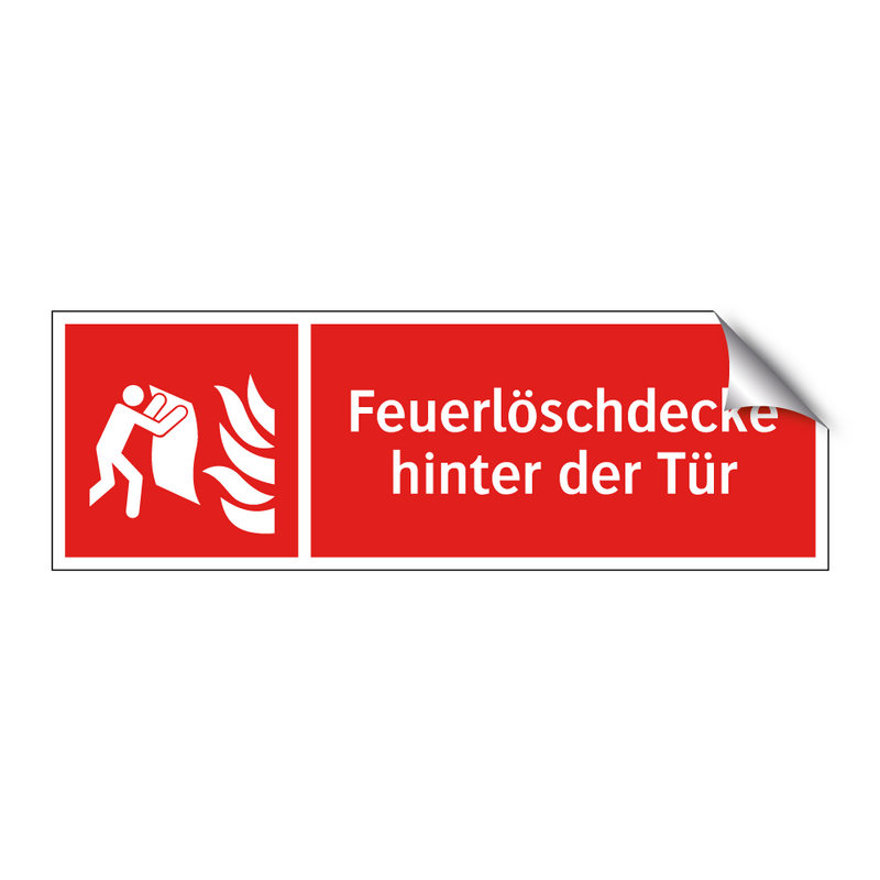 Feuerlöschdecke hinter der Tür