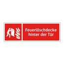 Feuerlöschdecke hinter der Tür