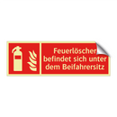 Feuerlöscher befindet sich unter dem Beifahrersitz