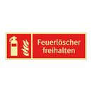 Feuerlöscher freihalten