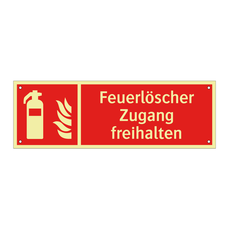 Feuerlöscher Zugang freihalten