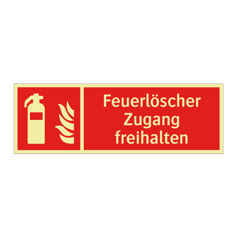 Feuerlöscher Zugang freihalten
