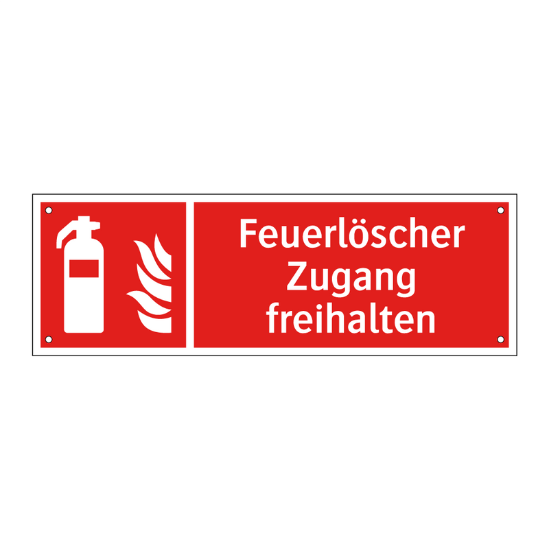 Feuerlöscher Zugang freihalten