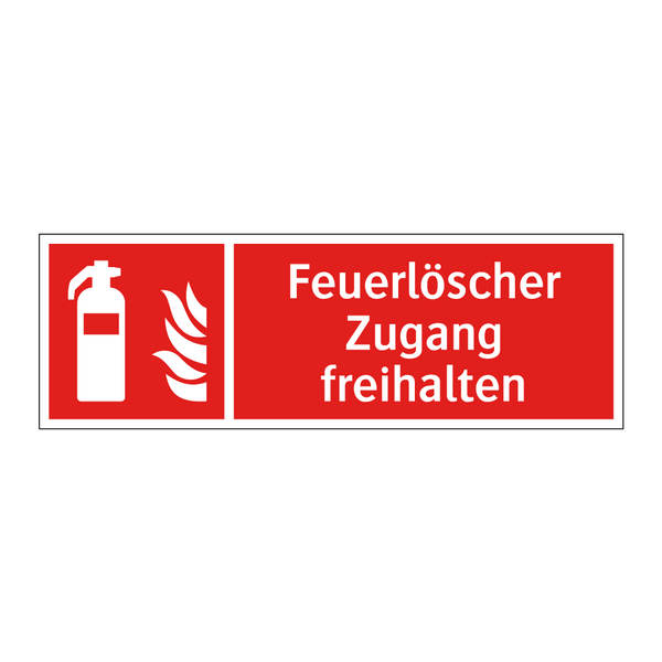 Feuerlöscher Zugang freihalten