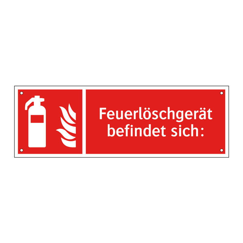 Feuerlöschgerät befindet sich: