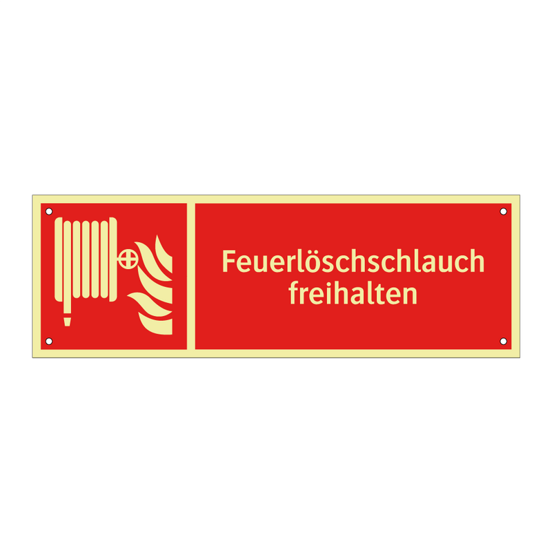 Feuerlöschschlauch freihalten
