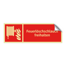 Feuerlöschschlauch freihalten