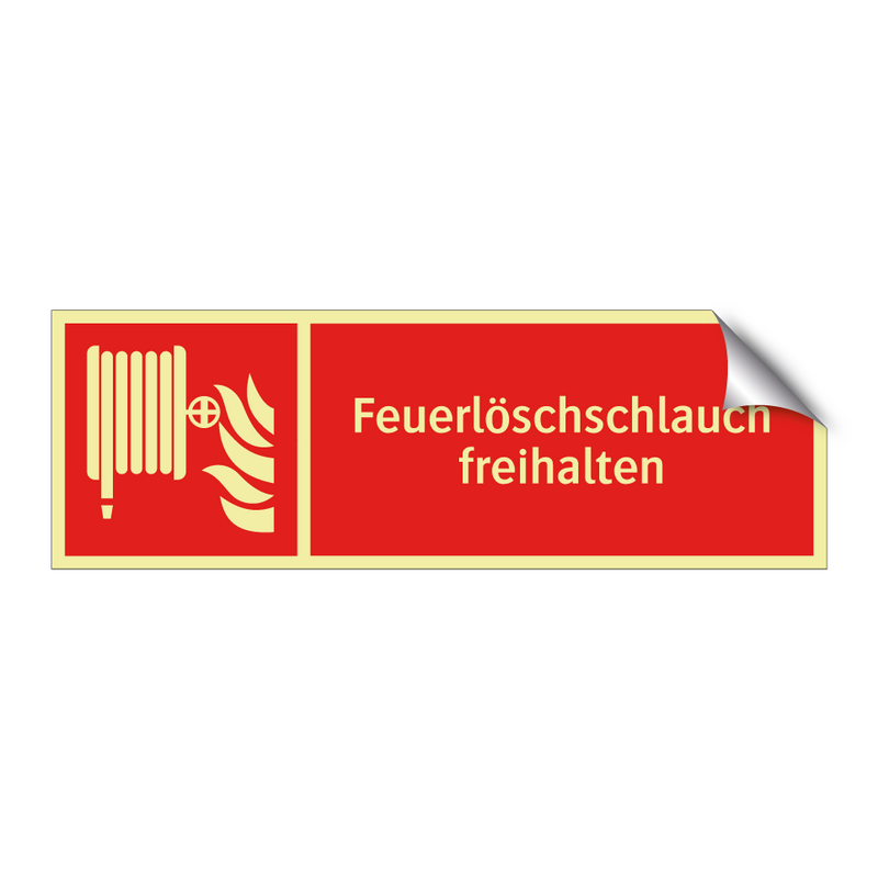 Feuerlöschschlauch freihalten