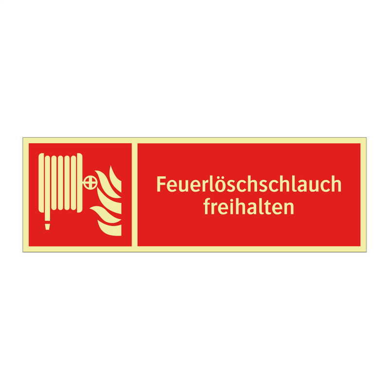 Feuerlöschschlauch freihalten