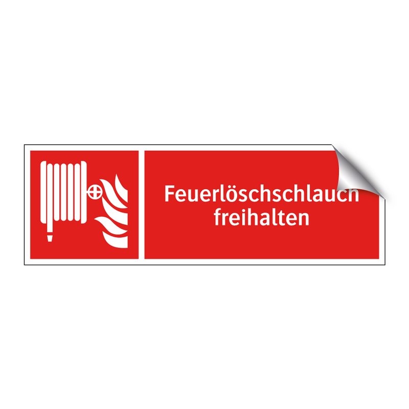 Feuerlöschschlauch freihalten