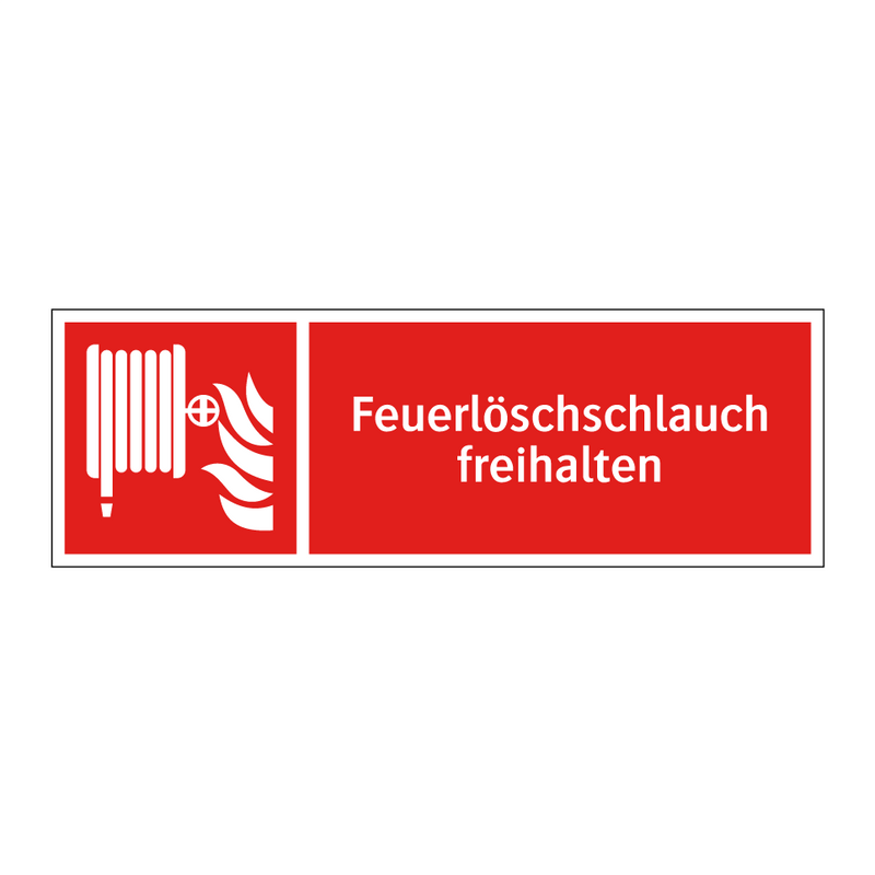 Feuerlöschschlauch freihalten