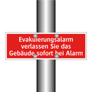 Evakuierungsalarm verlassen Sie das Gebäude sofort bei Alarm