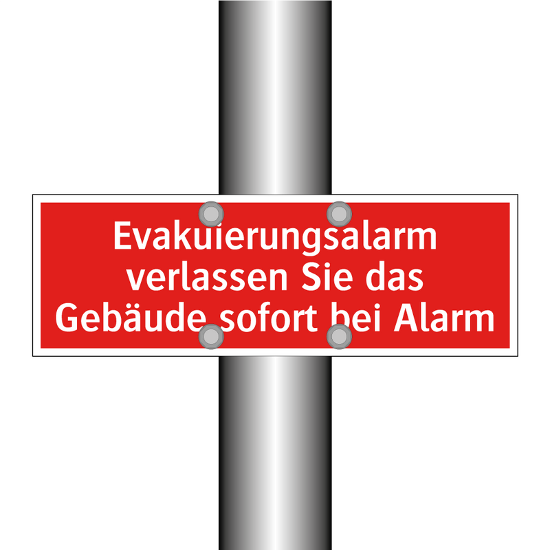 Evakuierungsalarm verlassen Sie das Gebäude sofort bei Alarm