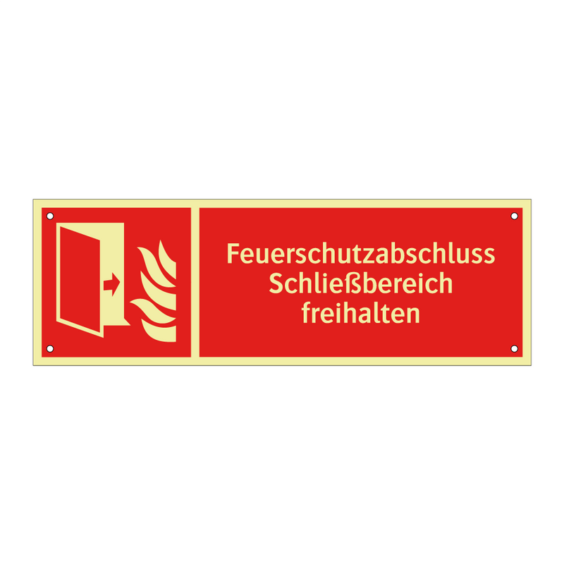 Feuerschutzabschluss Schließbereich freihalten