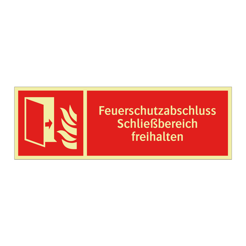 Feuerschutzabschluss Schließbereich freihalten