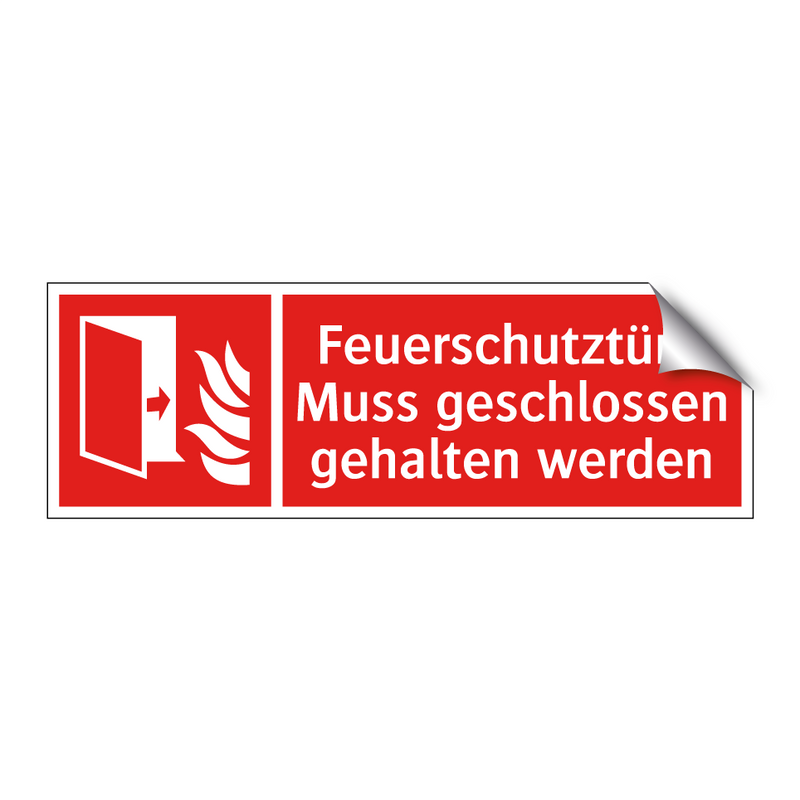 Feuerschutztür - Muss geschlossen gehalten werden