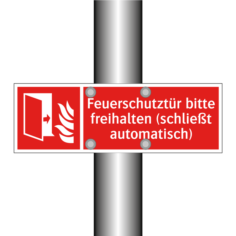 Feuerschutztür bitte freihalten (schließt automatisch)